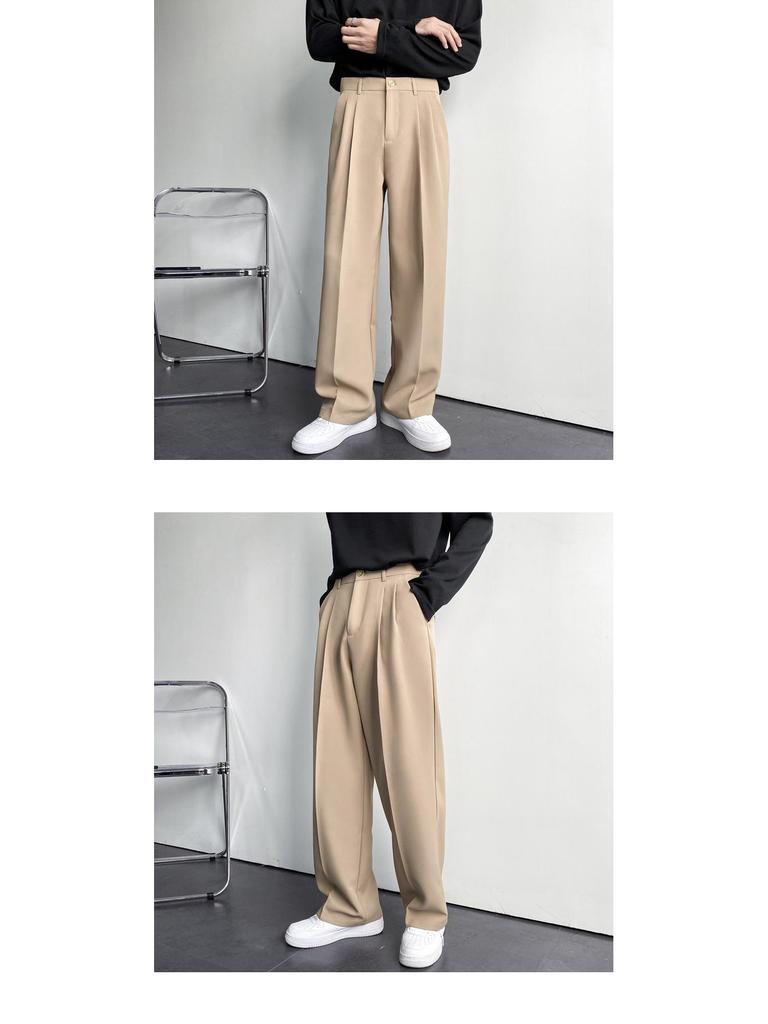 Men's Korean Wide-Leg Casual Mopping Trousers - Spring & Autumn Collection