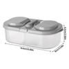 Clear Lid Double Compartment Food Storage Container Plastic Snacks Keepers For Kids Travel And Daily Use
