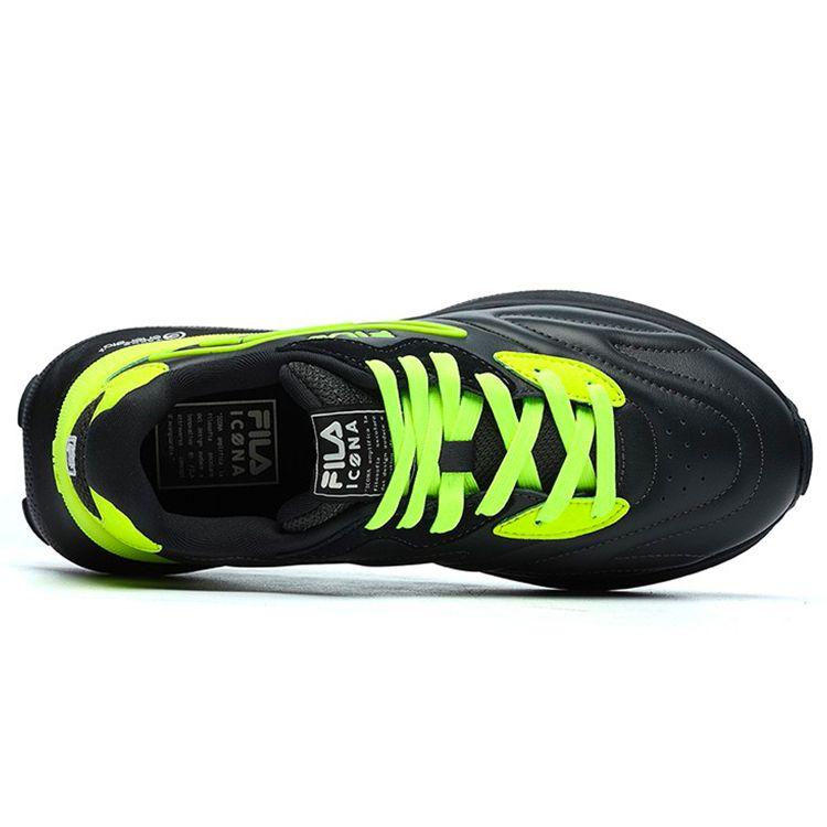 FILA Fusso Icona Fabric Comfortable Versatile Low-Top Casual Shoes Women sneaker Black Green F12W213113FUS
