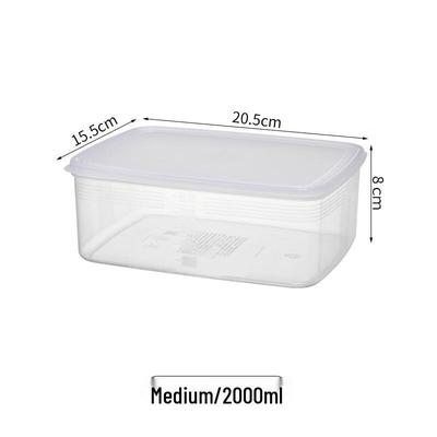 ZISIZ Plastic Refrigerator Storage Container Set