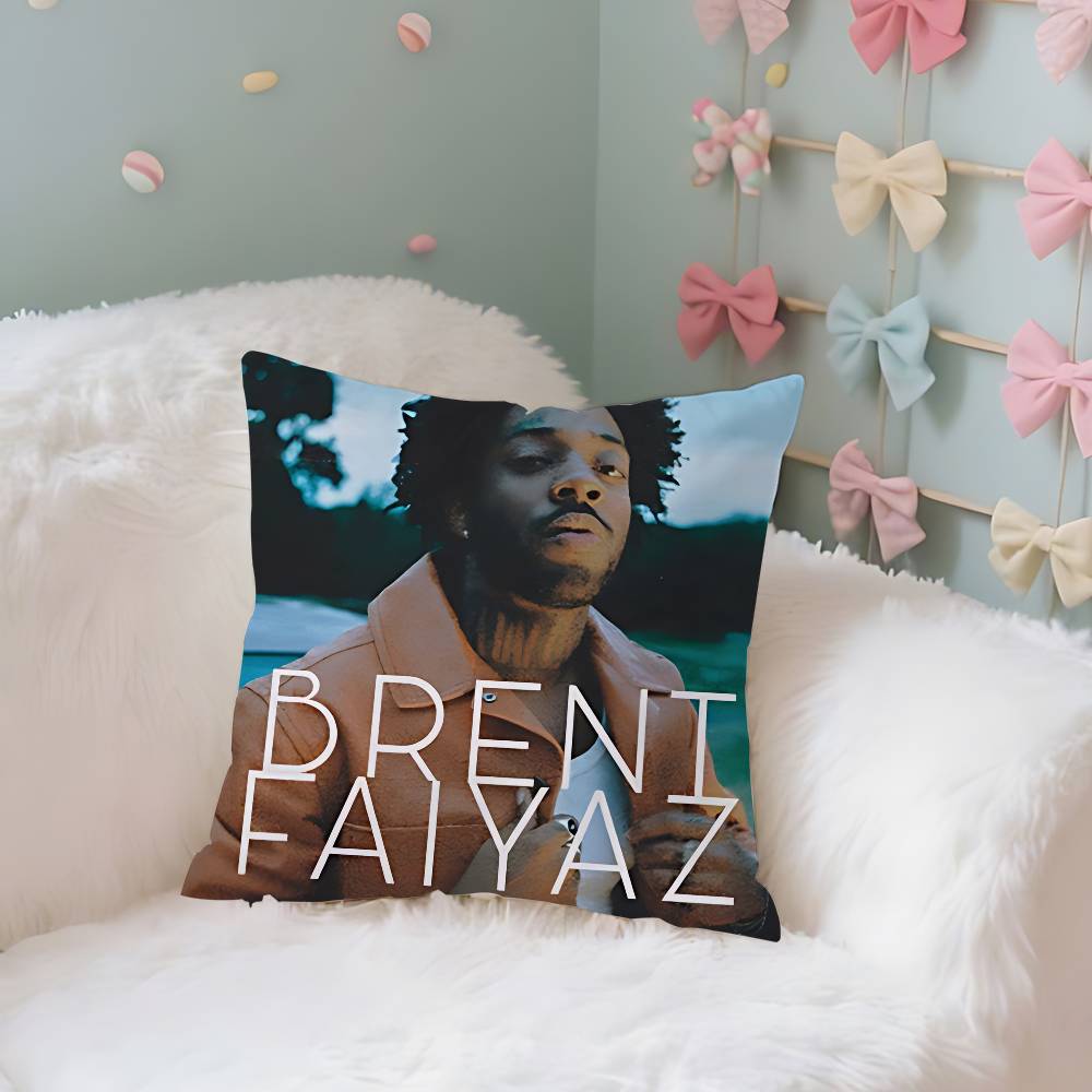 Brent Faiyaz Singer Case Plush Fabric Soft Pillowcase Double Sided Print Cushion Cover Household Gifts