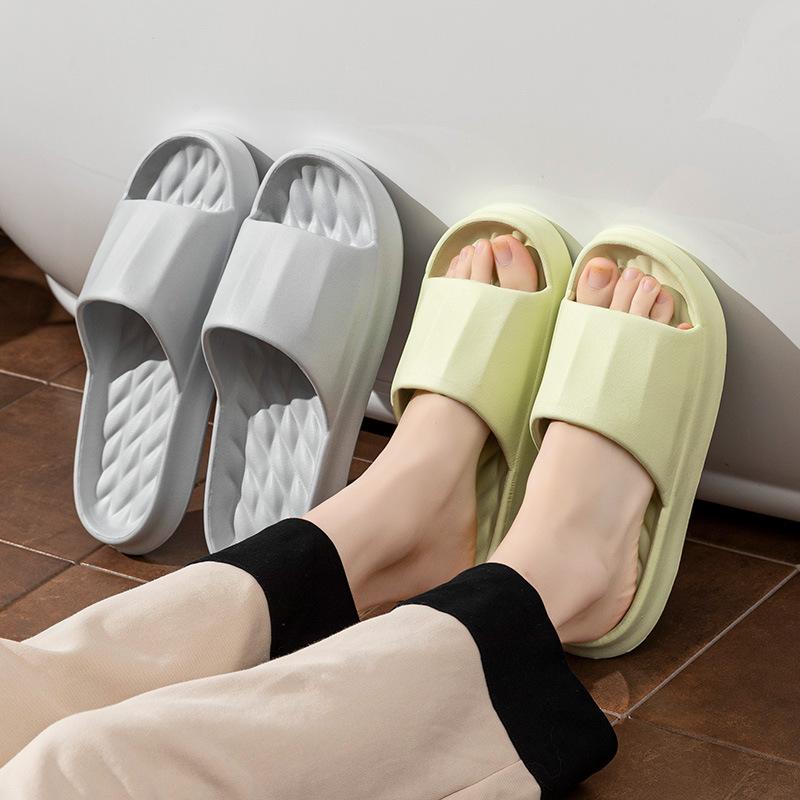 Cool Slippers for Women's New Indoor Home Bathing Non-slip EVA Thick Soft Bottom Couple Sandals for Men