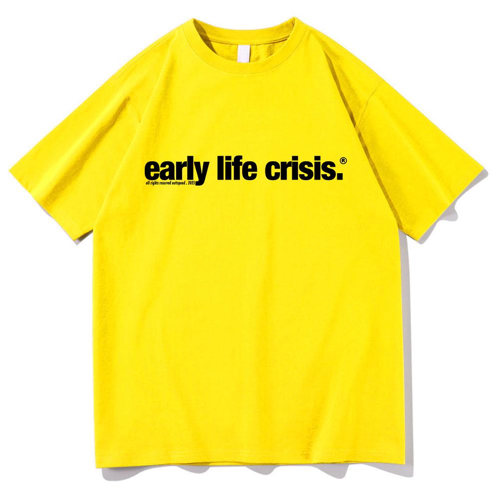 

Nettspend Early Life Crisis Same T Shirt 2025 Fashion UnisexWomen Clothing Cotton Clothes Graphic Tops Hight Quality T Shirts S