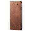 For Google Pixel 8a Case Jeans Cloth Texture Leather Phone Cover with Cash Card Holder
