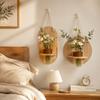 Wooden Wall Hanging Planter Holder Home Ornaments Hydroponic Planter Shelf  Hydroponics
