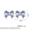 Women's Light Luxury Design Elegant Inlaid Zircon Bow Earrings Fashionable And Versatile Niche Design Earrings Daily Accessories