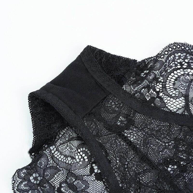 Damen Sexy Spitzenhöschen mit Blumenmuster, hohl, weich, bequem, Slips, Dessous, Unterwäsche, atmungsaktiv