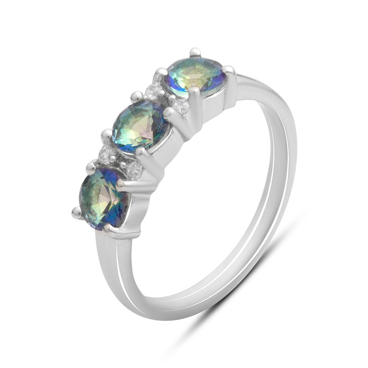 

Silver ring with mystic topaz 1.22ct, product weight 2.9g (2182535) 17 різнокольорові кольору