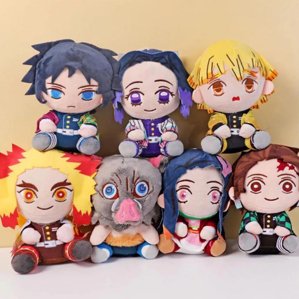 20cm Demon Slayer Plysjleke Japansk Klassisk Anime Tegneseriefigurer Utstoppede Plysjleker Barn Bursdagsgaver Julegaver