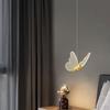 Acrylic Butterfly Chandelier Lamp LED Hanging Ceiling Light Lighting Fixtures Teahouse Living Room