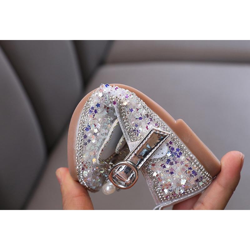 Jesienny nowy styl, eleganckie, dziewczęce, dla małych dziewczynek, dziewczęce, księżniczki, płaskie buty z cyrkoniami, skórzane buty, buty do występów tanecznych