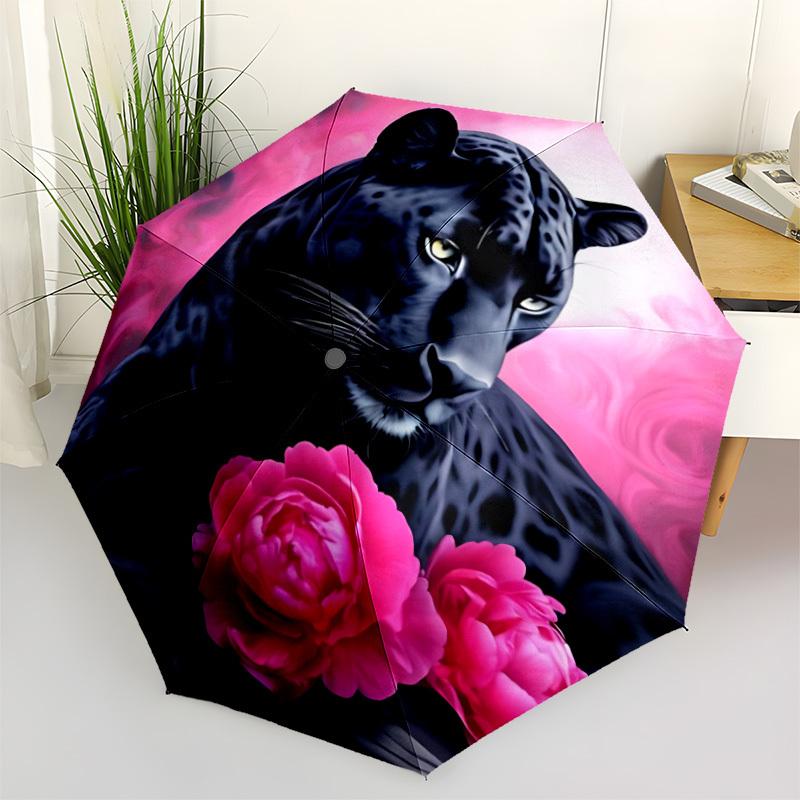 

1pc Black Panther Automatic Folding Umbrella. casual outdoor accessory, for all seasons yy250924053