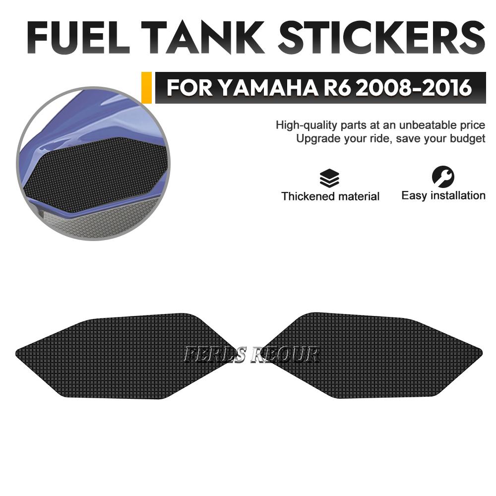 Rutschfestes + Kratzfestes + Stilvolles Silikonpad für YAMAHA R6 2008-2016 Silikon-Rutschfestes Kratzfestes Kraftstofftank-Aufkleber