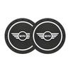 2Pcs Silicone Car Cup Mats Anti Noise Coaster Auto Accessories For MINI One Cooper JCW Countryman Clubman Cabrio Paceman Coupe uylez55