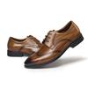 Fashion Genuine Leather Brogues Men Platform Shoes Fashion Brown Causal Business Leather Shoes Man Luxury Wedding Shoe Chaussure Homme
