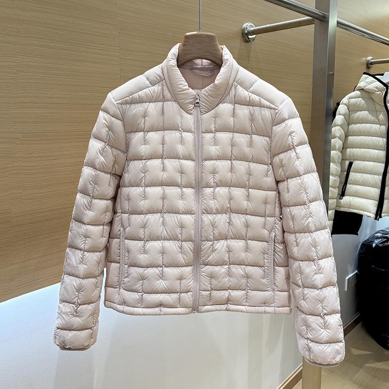 Down light and thin down jacket women's short stand-up collar new warm jacket slim and thin fashion puff jacket