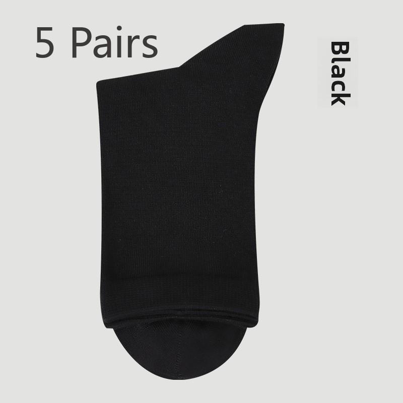 5 Pairs of Female Autumn Silk Deodorizing and Sweat Absorbing Long Tube Cotton Socks