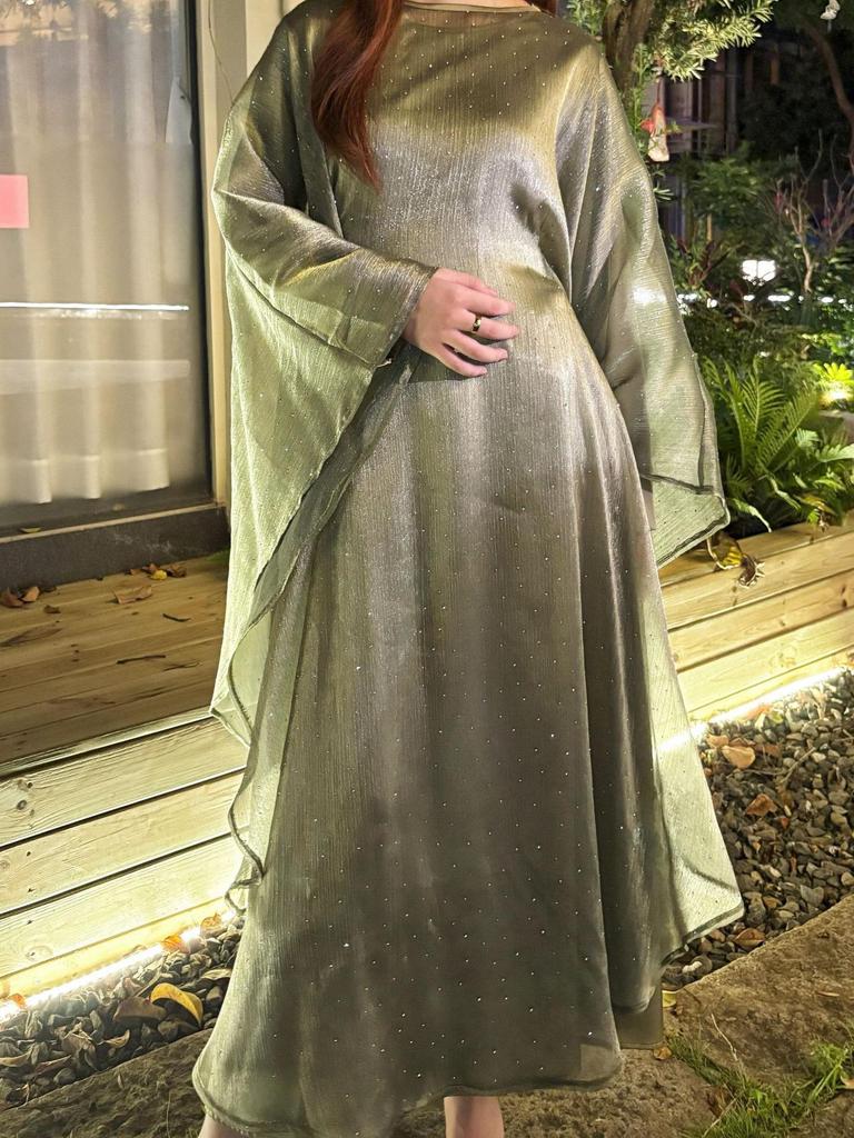 Elegant Women's Starry Sky Long Dress Set