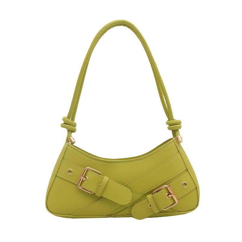 

Fashion square pliers portable baguette bag women s bag spring new light luxury shoulder armpit bag commuter messenger bag