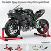 XLG Key Start 1:6 Kawasaki H2R Motorcycle Model with Ignition, Spray, and Sound Effects.