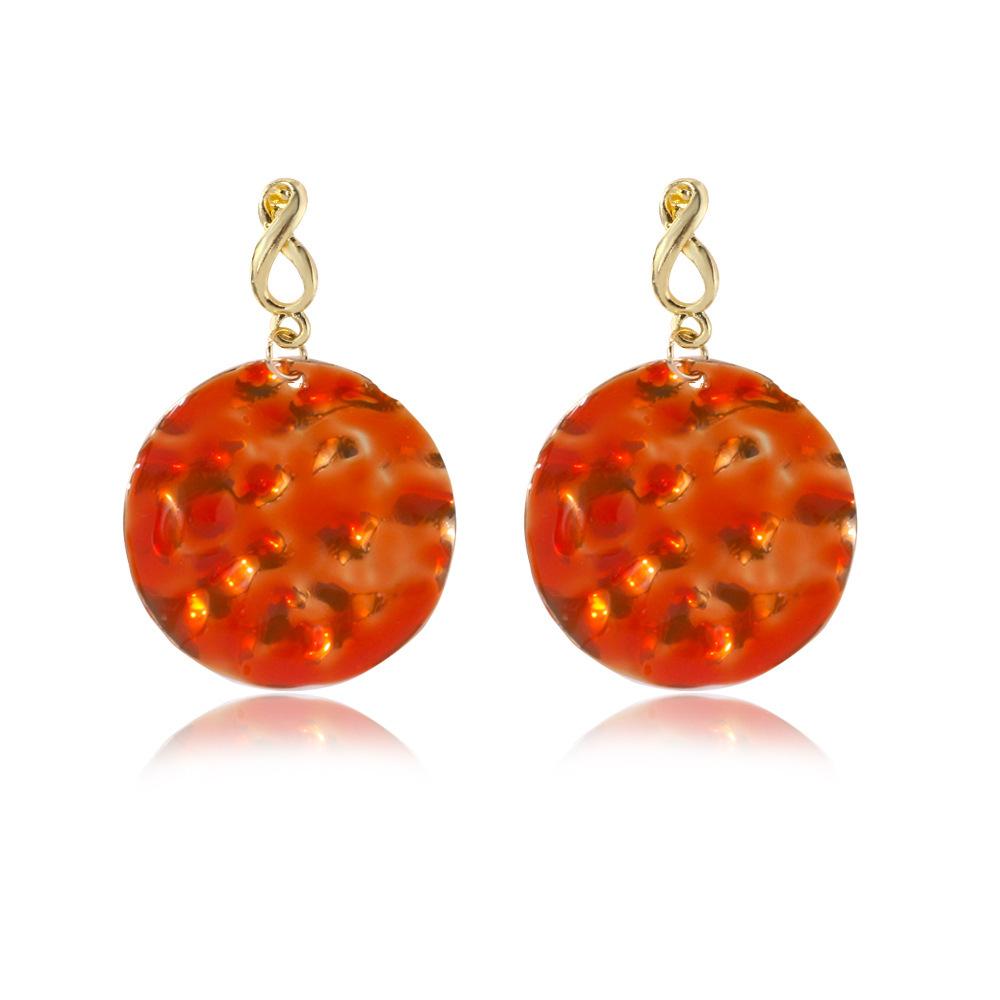 

Элегантные серьги-пусеты из сплава, круглые, модный европейский американский стиль для женщин красный