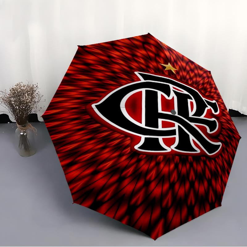 Printed Clube de Regatas do Flamengo Folding Umbrella,Outdoor,Leisure,And Travel Umbrella,Durable Umbrella Fabric,Birthday And Holiday Gift