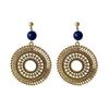 Retro Ethnic Style Round Hollow Pendant Earrings Women'S Simple Temperament Advanced Sense Earrings Atmospheric Fashion Ear Jewelry