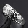 Freie Größe 999 Silber Drachenschnitzerei Phoenix Phoenix Sterling Silber verstellbar Hochzeit Mode Accessoire [Rockyu] Ring, Herrenring, Ring, stilvoll,