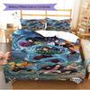 Name Custom Demon Slayer Pattern Bedding Set Quilt Cover Pillowcase Home Decor Gift (1 * duvet cover + 2 * pillowcase, without core)