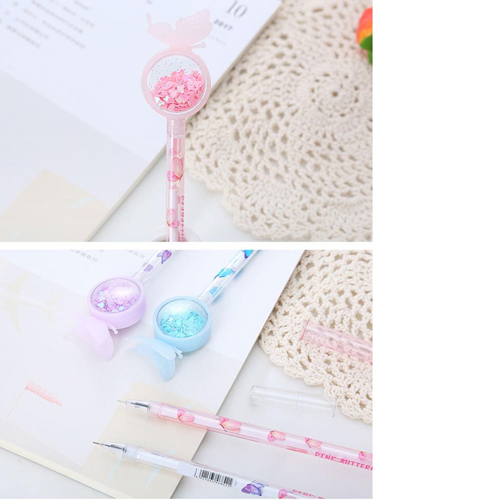 Cute Sequin Neutral Gel Pen 0.5mm Sign Tool Student Office Stationery for Wedding Bridesmaid Birthday Guest Gifts