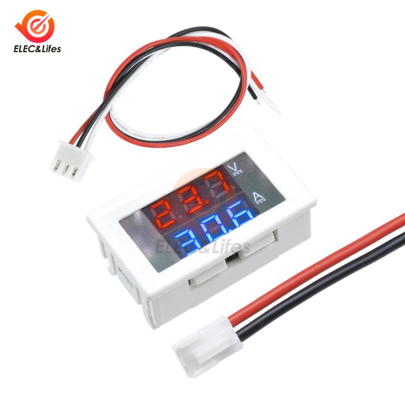 Mini Digital Car Voltmeter Ammeter DC 111V 11A 11A 111A LED Display Panel Amp Volt Voltage Current Meter Tester Detector