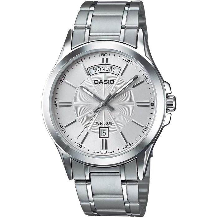 Casio MTP-1381D-7AV Men s Analog Quartz Watch, Silver Metal Band