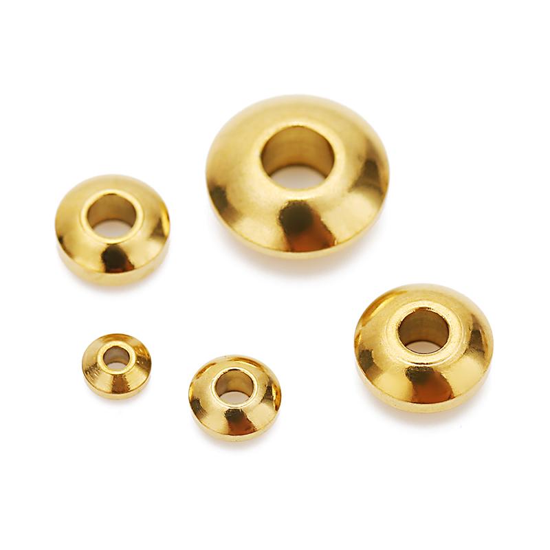 20-50 Stuks 4mm 5mm 6mm 8mm Roestvrij Staal Rond Plat Rondelle Afstandhouders Kralen DIY Bedels Telkraaltjes voor Sieraden Maken Onderdelen