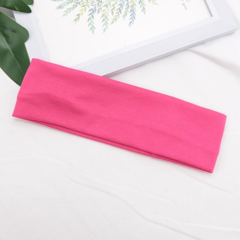 Cotton Solid Color Sports Headbands Gym Running Yoga Sweat Hair Bands High Elastic Makeup Women Tennis Hairband Hair Accessories