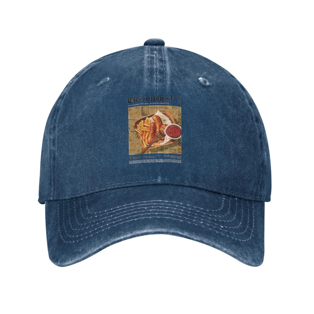 Unisex Baseball Hats Currywurst Wall Art Denim Fabric Streetwear Baseball Caps Hip Hop Cap Casquette