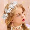 1Pc Children's Floral Pearl Hair Accessory,party Dress,wedding Flower Girl,elegant Dreamy Design,exquisite and Safe Materials