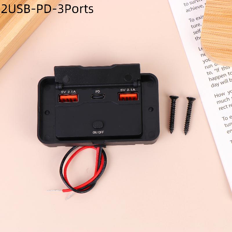 

Dual Pd Dual Qc 3.0 Usb Car Charger 12V Rv Usb Outlet Panel Fast Charge Socket With Switch Voltmeter For Boat Motorcycle A4