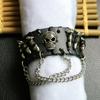 European-American Punk Skull Rivet Leather Men's Bracelet