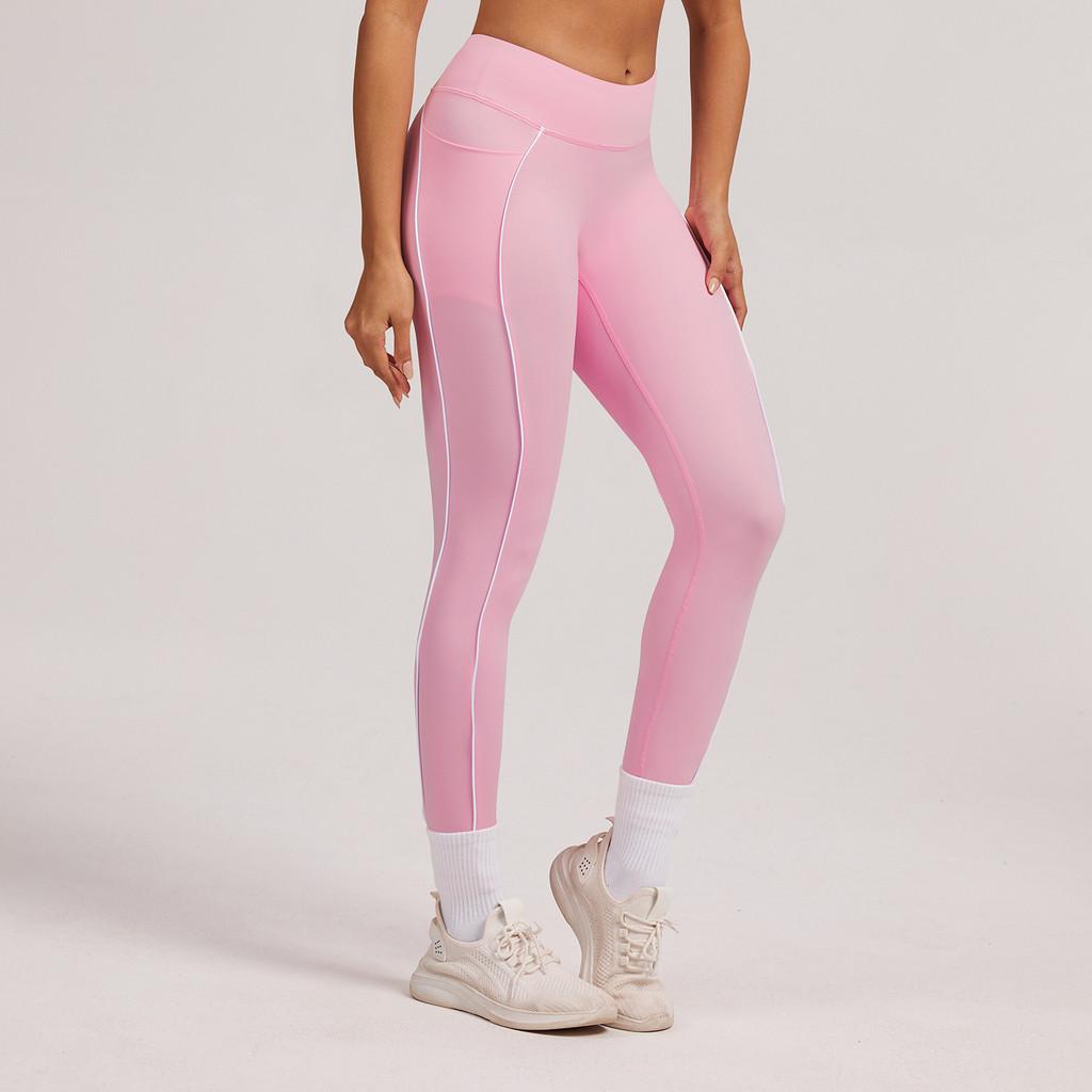 Youthful Women Yoga Pants With Colorblock Stitching Fast Dry For Running And Fitness