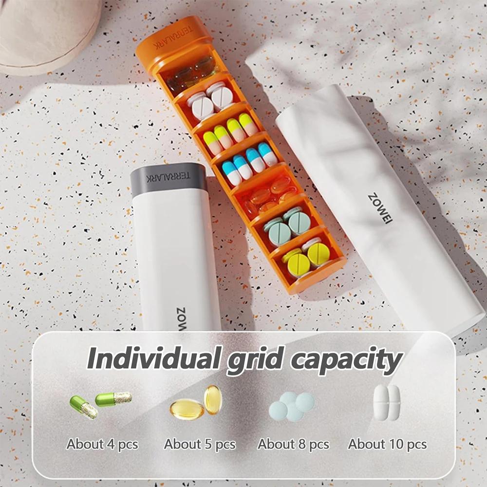 7 Day Pill Organizer Box Weekly Travel Medicine Case Portable Daily Pill Dispenser For Vitamins And Pills Storage