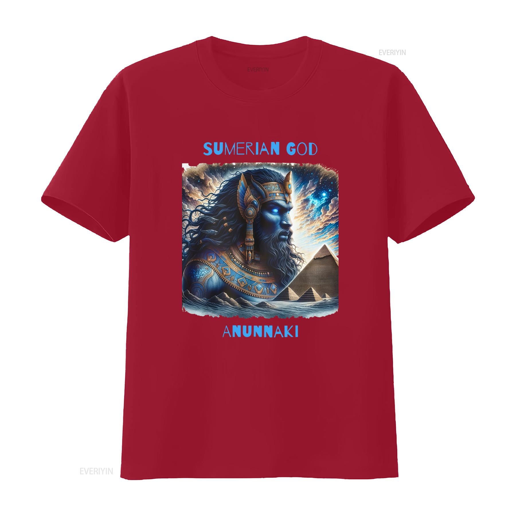 Anunnaki Sumerian God T Shirt Mythological Ancient Alien Design Unique for  vintage Washed Comfortable Stretched S