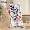 Phone Case: 2D Flat Design Suitable for iPhone 18 17 16 15 14 13 Pro Film Protective Case, Couple Style, Stacked Panda, Christmas and Halloween Gift