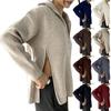 Damen Casual Farb-Rollkragenpullover mit seitlichem Reißverschluss