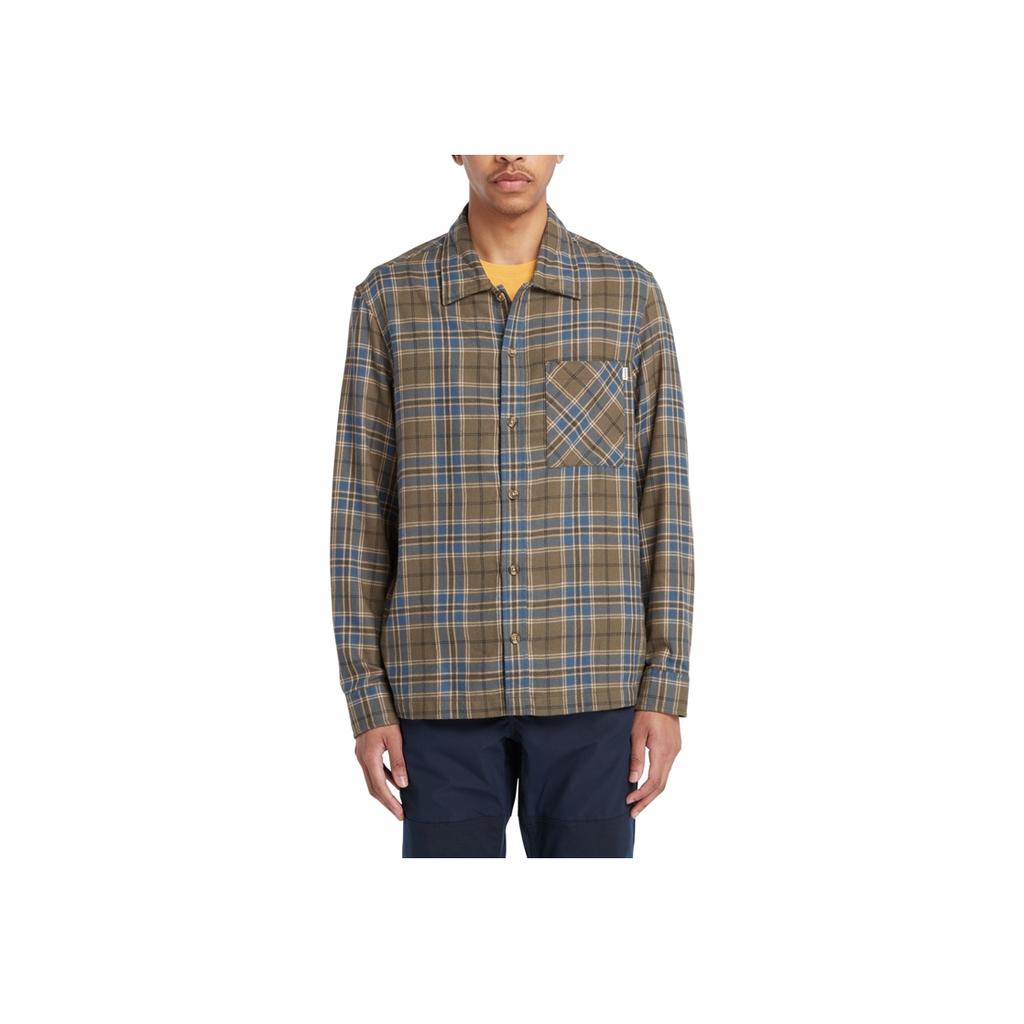 Timberland Plaid Print Casual Outdoor Comfortable Durable Breathable Long Sleeve Shirt Men shirts Blue Green A6P8S-J20