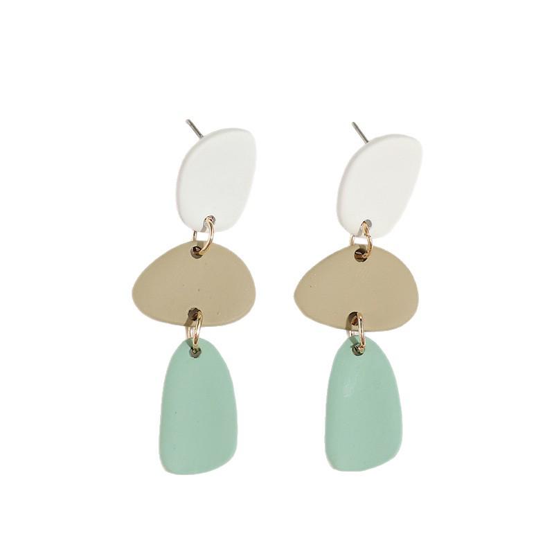 European & American Geometric Metal Dangle Earrings - Bohemian Style Accessory