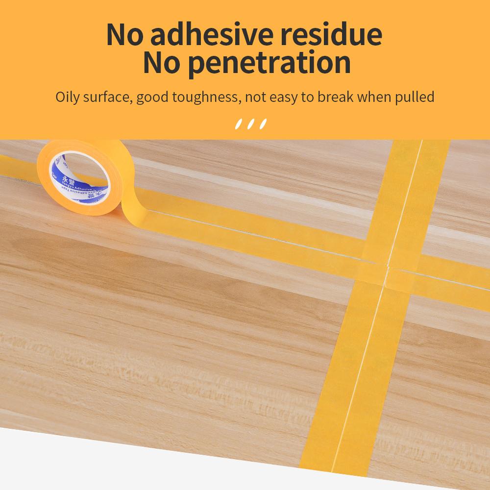 Orange General Purpose Masking Tapes Strong Masking Tape Car Painting No-trace Adhesive Tape Walls Paint Protection Crepe PaperPinstriping Tape 3