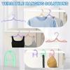 20PCS Folding Clothes Hanger Travel Portable Clothes Hanging Rack Space Saving Home for Dress Pants Suit Student Dormitory