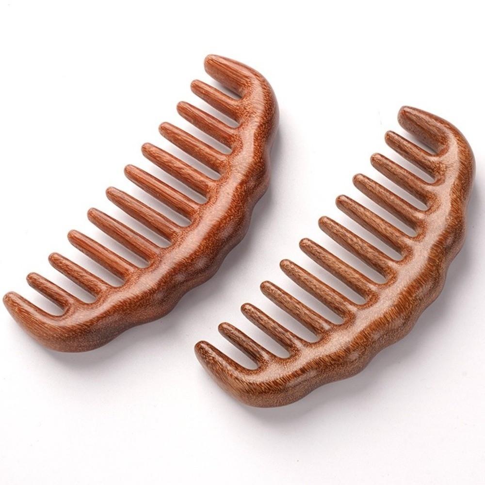Anti-Static Wooden Comb Handmade Carving Scalp Massager Comb New Wide Tooth Hair Comb Gifts