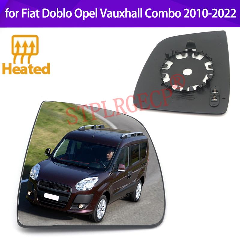 Passenger Side Driver Side Left or Right Door Side Heated Wing Mirror Glass Lens for Fiat Doblo Opel Vauxhall Combo D 2010-2022