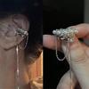 French Designer Shiny Pearl Tassel Ear Bone Clip - Luxury Non-Pierced Earrings
